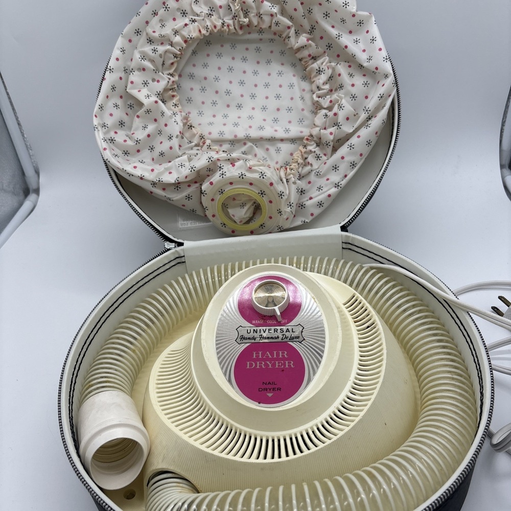 Universal Portable Hair /‎ Nail Dryer  1960 Original Case Vintage Salon